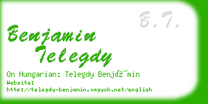 benjamin telegdy business card